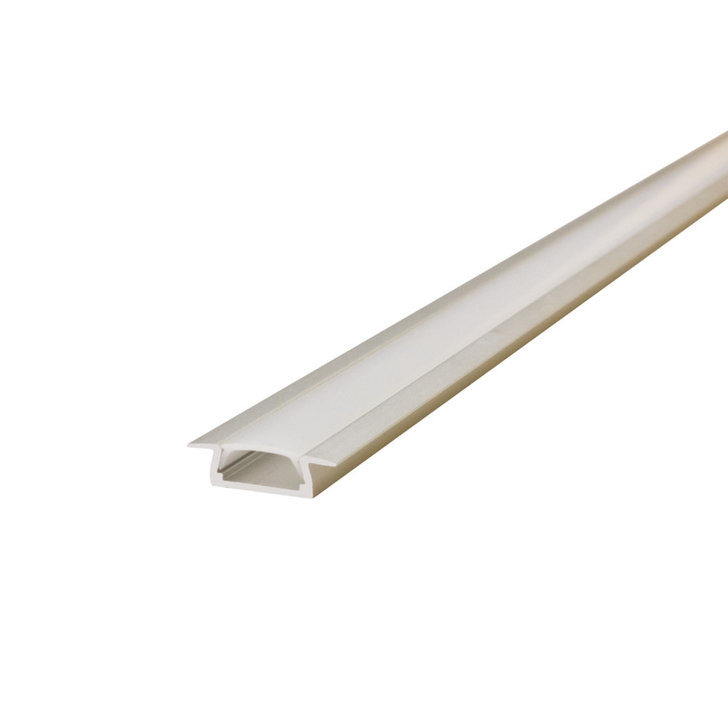 Aluminium LED Strip Profile Recessed 1M With Frosted Clip-In Diffuser 22 X 6MM For Max 10MM Width Strip