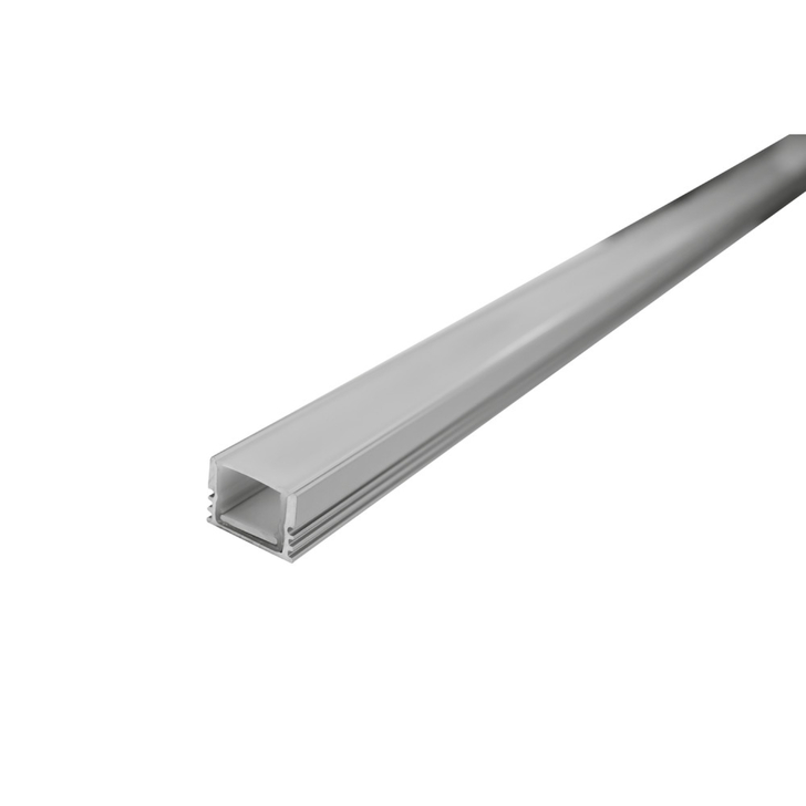 Aluminium LED Strip Profile Surface Mounted 2M Frosted Diffuser IP65 18 X 12MM