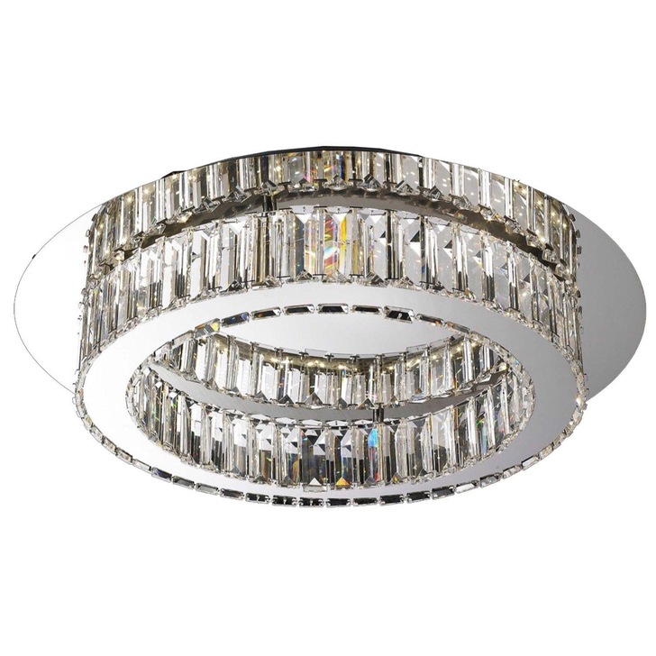 Amelia Large Polished Chrome Led Flush Ceiling Light - 3000K