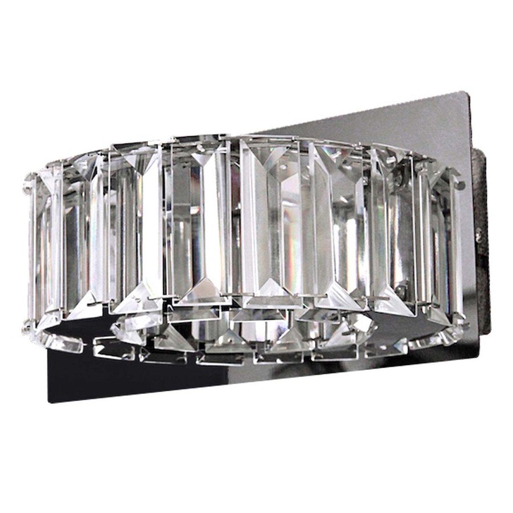 Amelia Polished Chrome Led Crystal Wall Light - 3000K