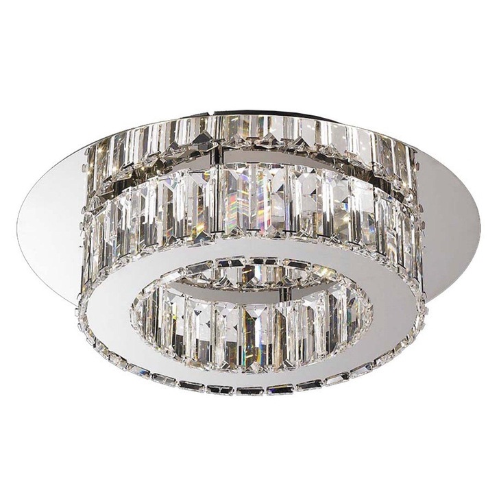 Amelia Small Polished Chrome Led Flush Ceiling Light - 3000K