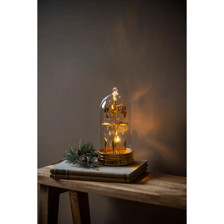 Angel chimes 4pcs Warm White Led, gold Colour, 6H timer