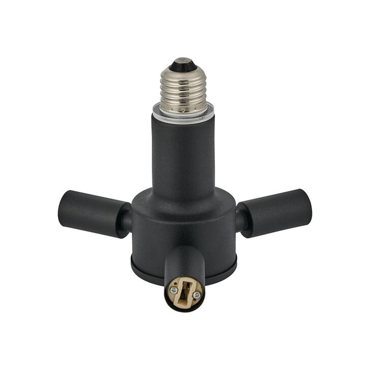 Apito 1 to 3 E27 To G9 Converter Satin Black Lampholders