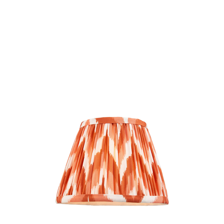 Apricot Orange Zigzag Patterned 20cm Lampshade - E14/E27/B22 With Fixed Metal Gimbal