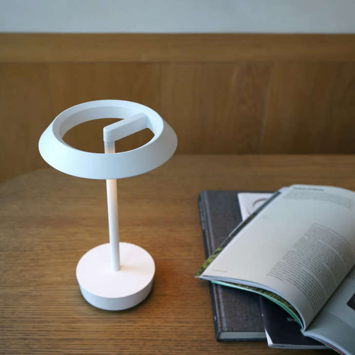 Astro Halo Matt White Portable Wireless Led Table Lamp