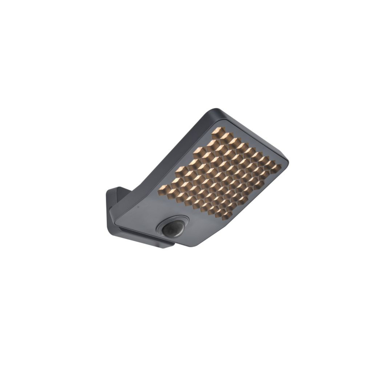 Atlantis Large Outdoor LED Security Flood Light With PIR Motion Sensor Dark Grey - 3000K