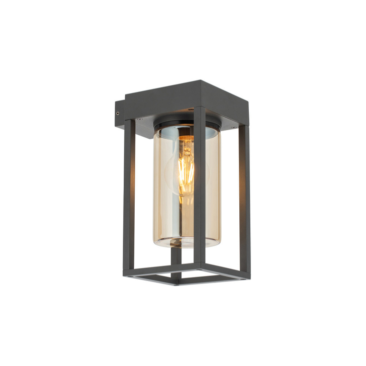 Avila Dark Grey Exterior Wall Lantern Light - IP54