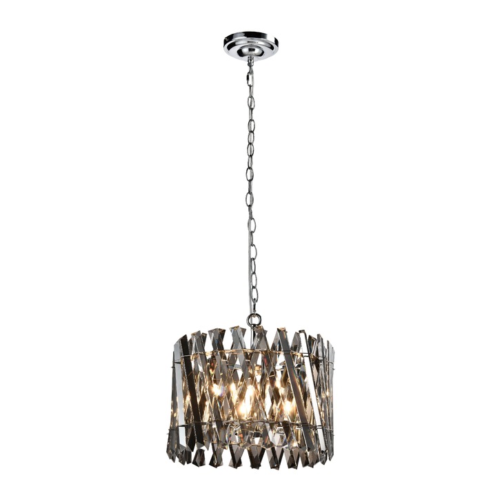 Axelle 6 Light Pendant/Semi-Flush Ceiling Light Polished Chrome & Smoked Crystal