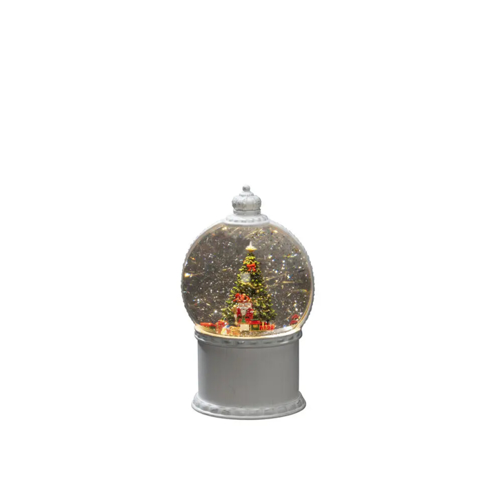B/O WL Santa&Christmas tree 1 Led. Timer 5H 3xAA&USB