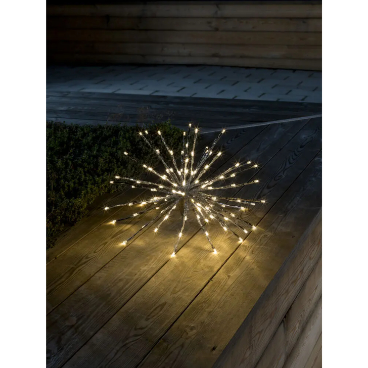 Ball of Twigs, 40cm Silver, 120 Steady Warm White Led, IP20