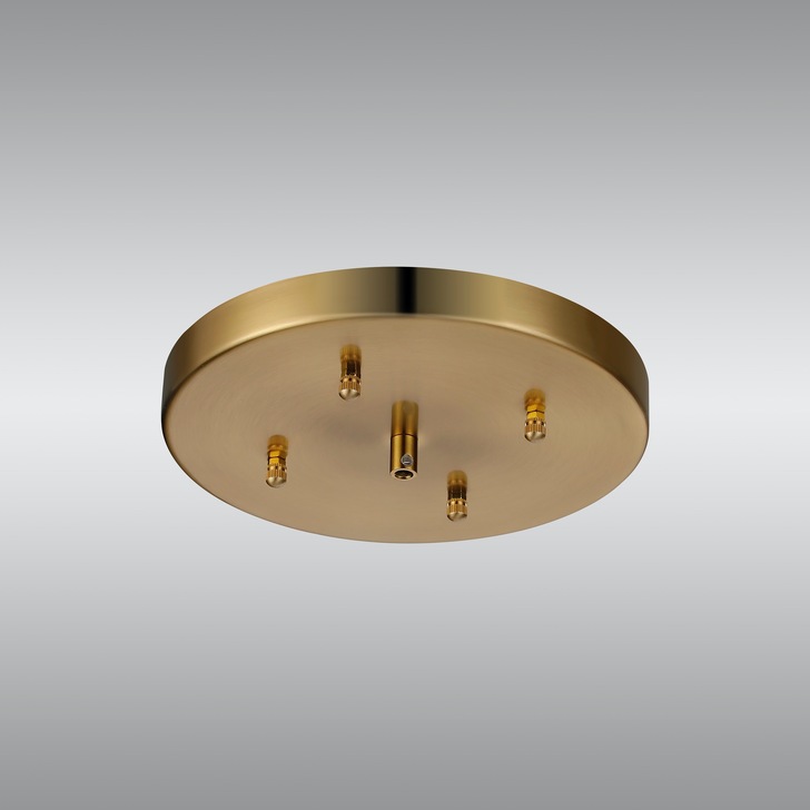 Brass Finish No Hole Ceiling Plate - 23cm