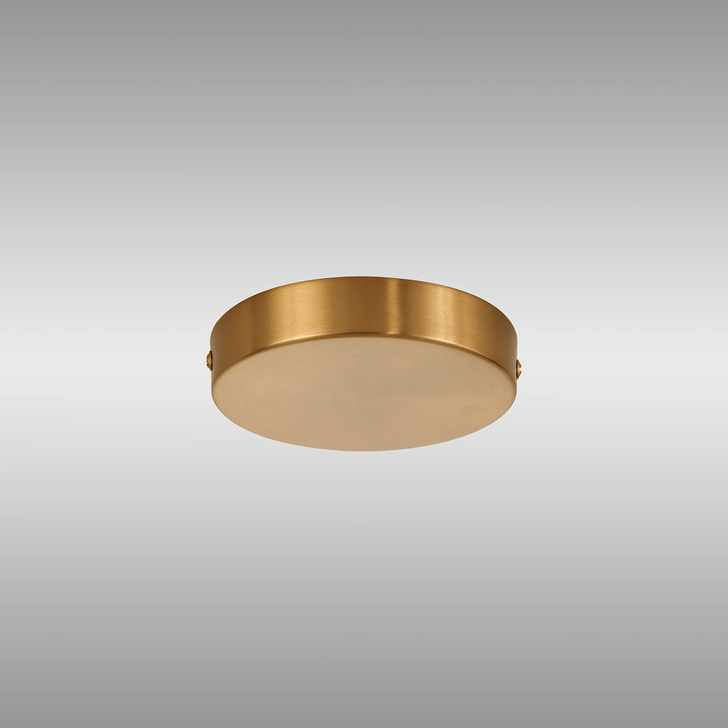 Brass No Hole Round Ceiling Plate - 12cm