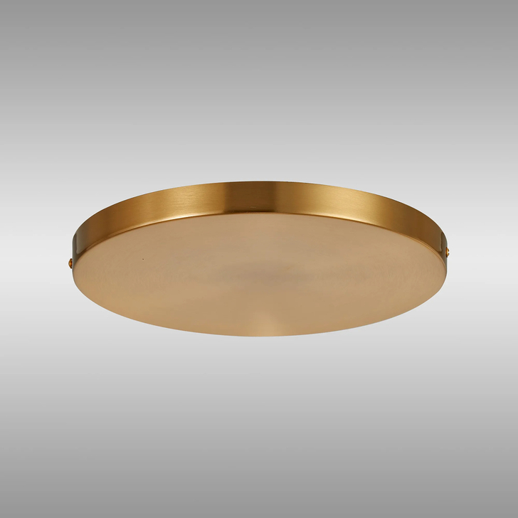 Brass No Hole Round Ceiling Plate - 28cm