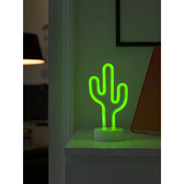 Cactus with Led Ropelight Green 6H Timer B/O 3xAA