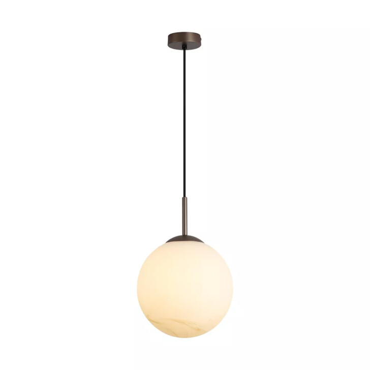 Carrara Latte And Marble Glass Single Pendant Light