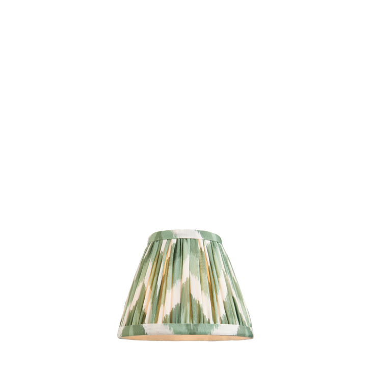 Cotswold Green Zigzag Patterned 16cm Lampshade - Golf/Candle Clip