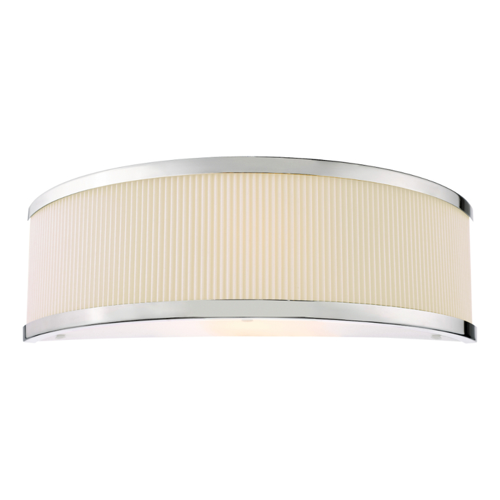 Dar Alvaro Polished Chrome Wall Light With Ivory Shade