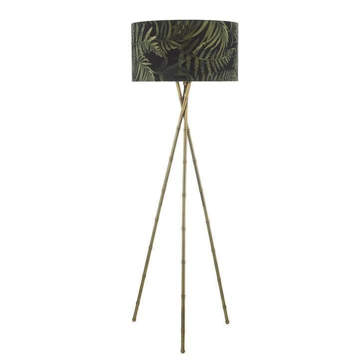 Dar Bamboo BAM4975 Floor Lamp In Antique Brass Finish Base Only