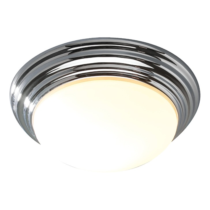 Dar Barclay BAR5250 Polished Chrome Small Flush Ceiling Light - IP44