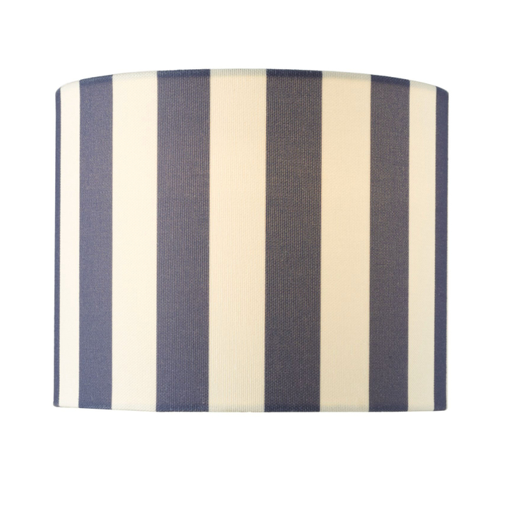 Dar Cicada 20cm Blue And White Striped Drum Shade - 20cm