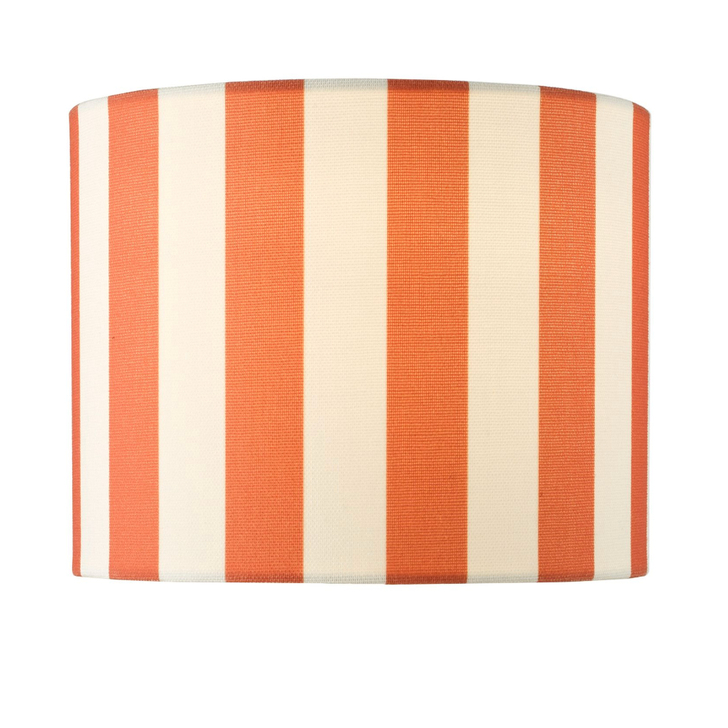 Dar Cicada 20cm Orange And White Striped Drum Shade - 20cm