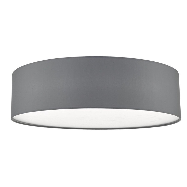 Dar Cierro CIE5039 4 Light Flush Ceiling Light In Grey With Frosted Diffuser