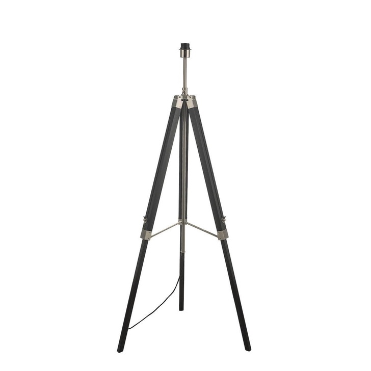 Dar Easel EAS4922 Tripod Floor Lamp In Matt Black & Satin Nickel Base Only