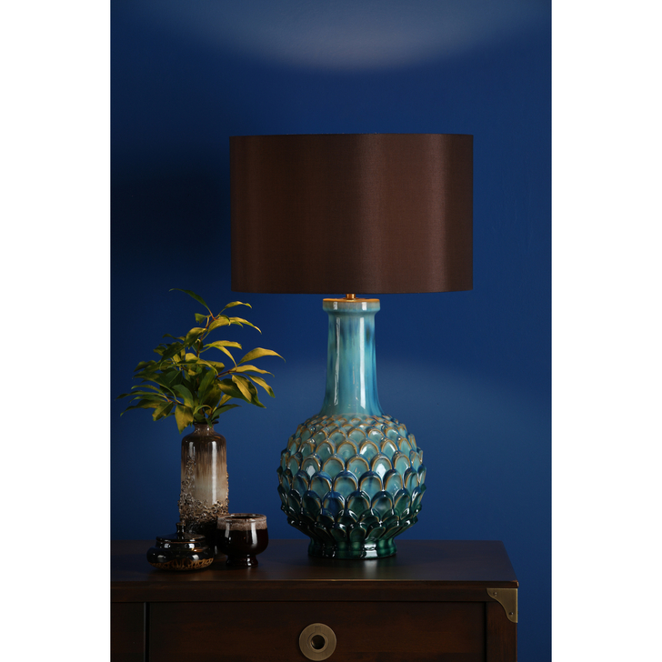 Dar Edlyn Blue Artichoke Style Table Lamp - Base Only