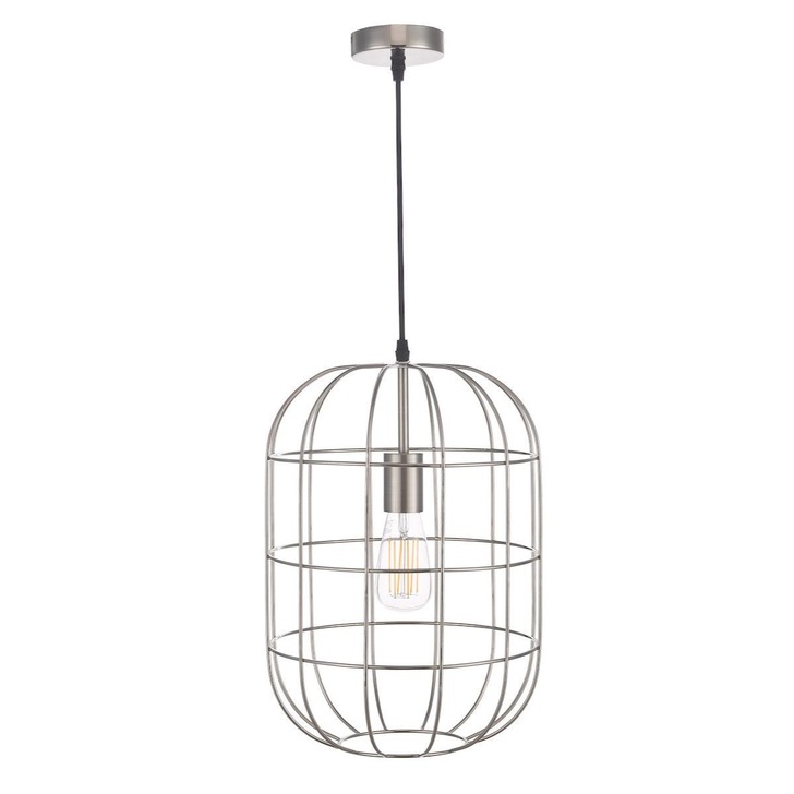 Dar Eudora EUD0146 Single Pendant In Satin Nickel Finish