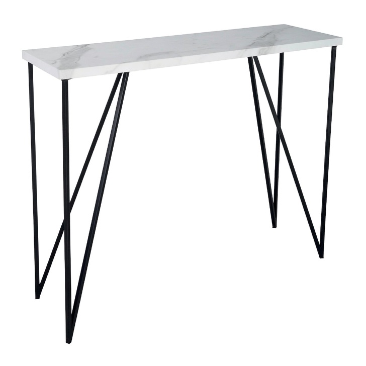 Dar Fotini White Marble Console Table