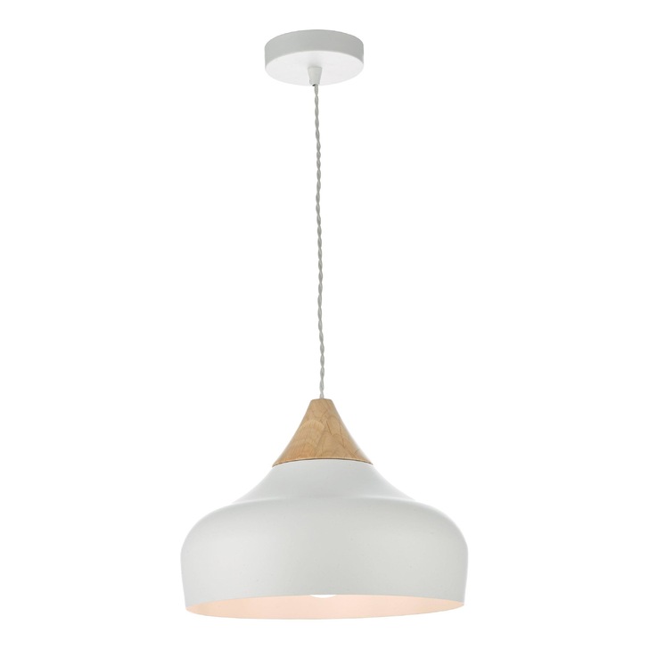 Dar Gaucho GAU0102 Matt White Single Pendant