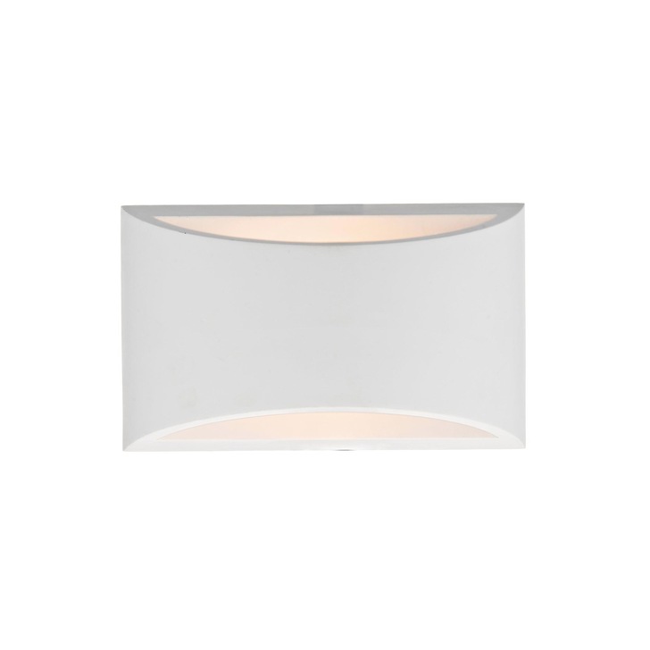 Dar Hove HOV072 White Paintable Plaster Small Wall Light