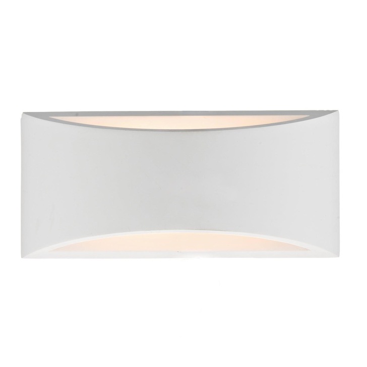 Dar Hove HOV372 White Paintable Plaster Large Wall Light