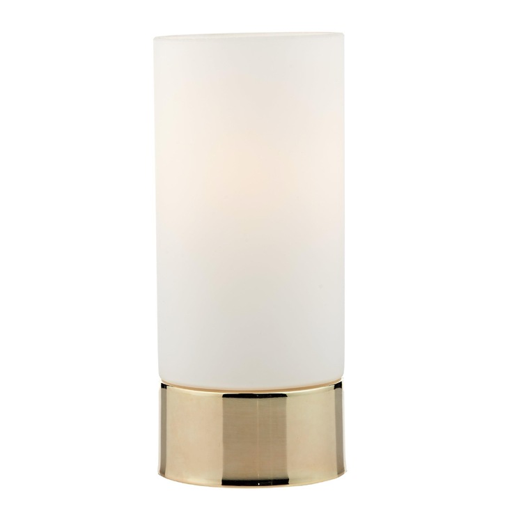 Dar Jot JOT4035 Gold Touch Table Lamp Complete With Opal Glass