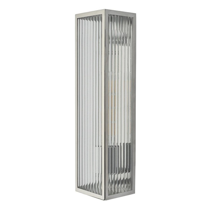 Dar Keegan KEE5044 Exterior Single Wall Light In Polished Stainless Steel Finish - IP44