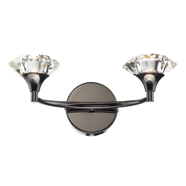 Dar Luther LUT0967 Black Chrome Double Wall Light