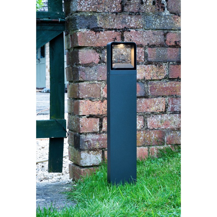 Dar Malone MAL4539 Exterior LED Post With Square Light In Anthracite Finish - IP65