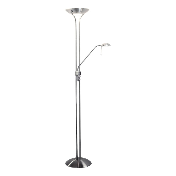 Dar Montana MON4946 Satin Chrome Floor/Reading Lamp