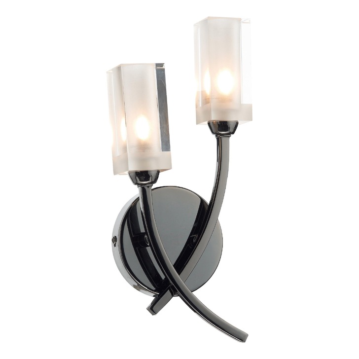 Dar Morgan MOR0967 Black Chrome Double Wall Light