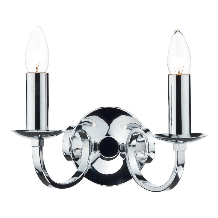 Dar Murray MUR0950 Polished Chrome Finish Double Wall Light