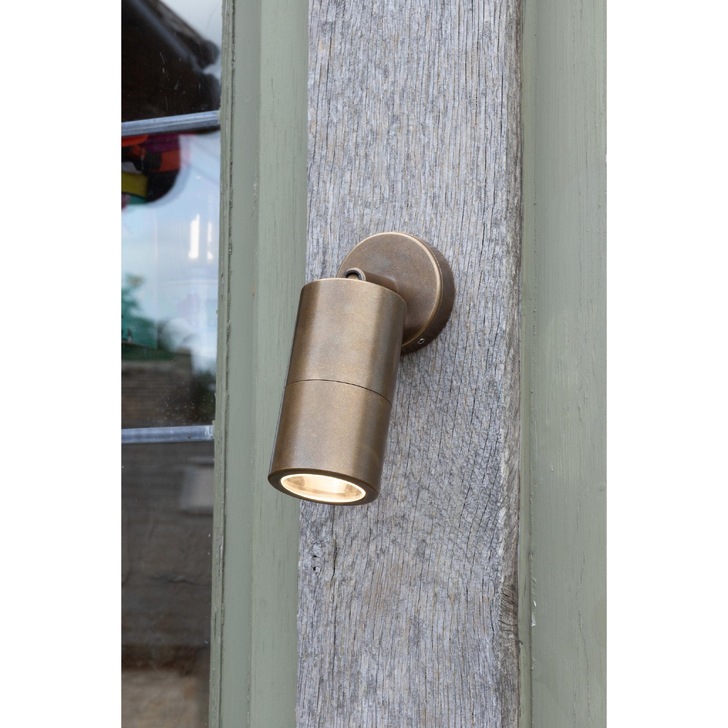 Dar Ortega ORT0775 Exterior Single Wall Light In Aged Brass Finish - IP65