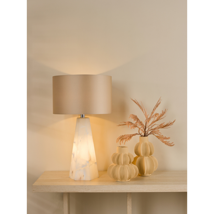 Dar Paget Alabaster Dual-Lit Table Lamp - Base Only