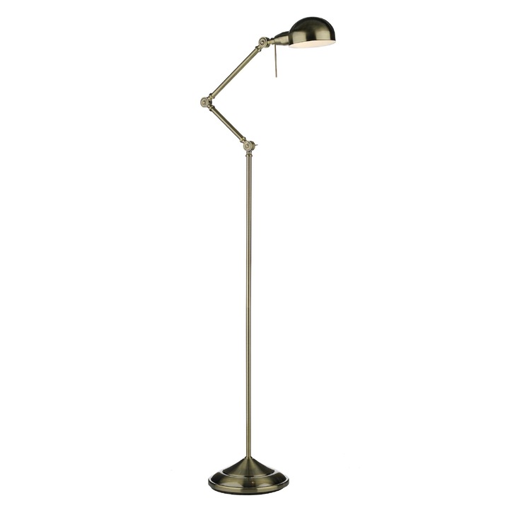 Dar Ranger RAN4975 Antique Brass Finish Floor Lamp