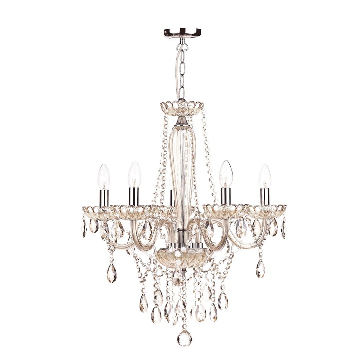 Dar Raphael RAP0506 Polished Chrome 5 Light Chandelier