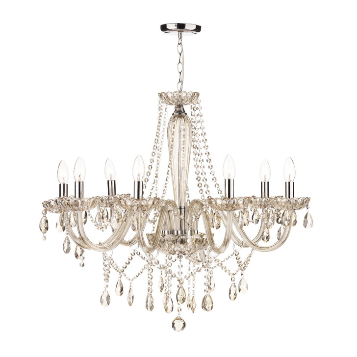 Dar Raphael RAP0806 Polished Chrome 8 Light Chandelier