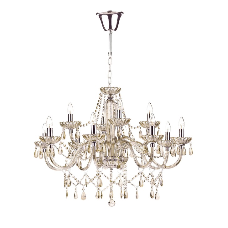 Dar Raphael RAP1206 Polished Chrome 12 Light Chandelier