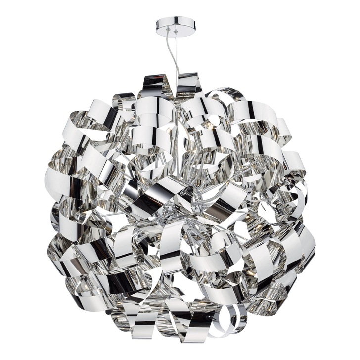 Dar Rawley RAW1255 Polished Chrome 12 Light Pendant