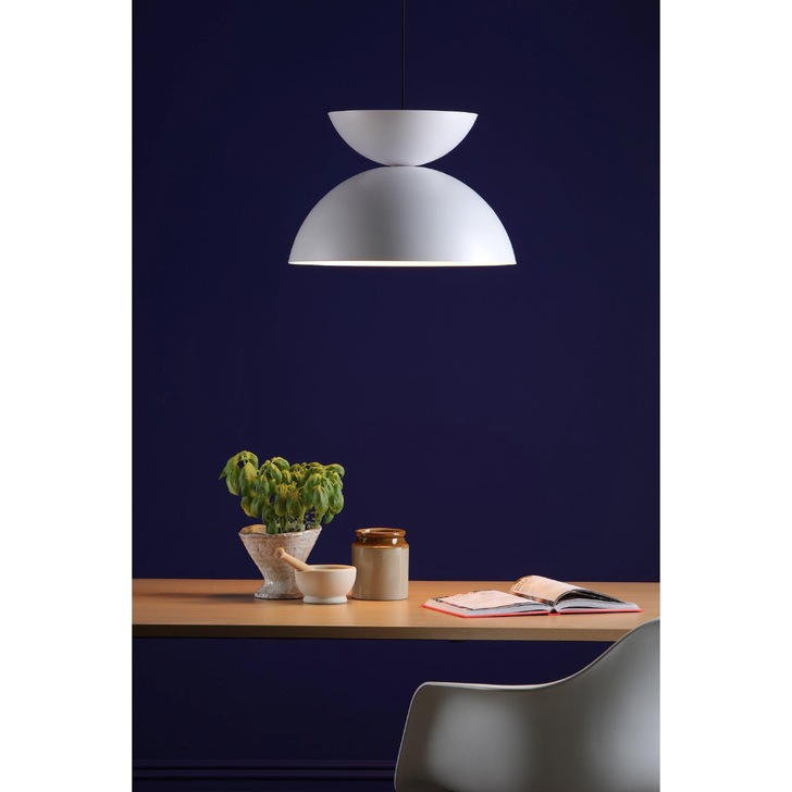 Dar Riya Matt White Single Pendant Light