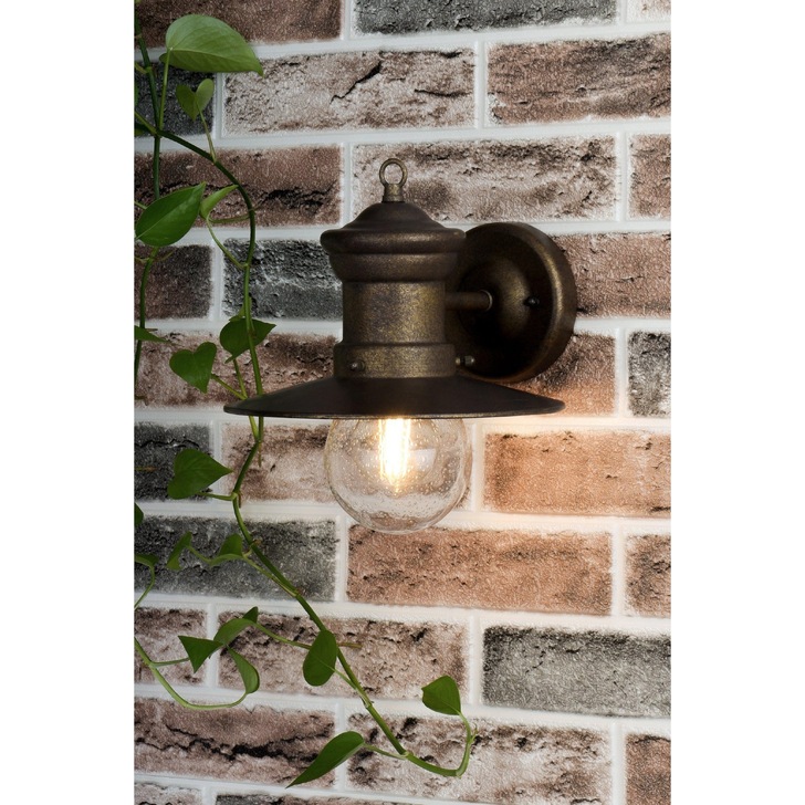 Dar Sedgewick SED1529 Matt Bronze Finish Exterior Wall Light - IP44