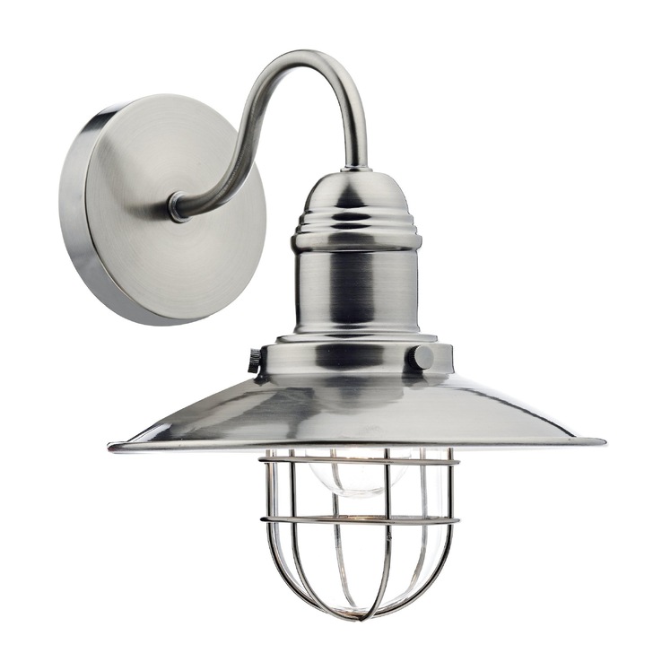 Dar Terrace TER0761 Antique Chrome Single Wall Light